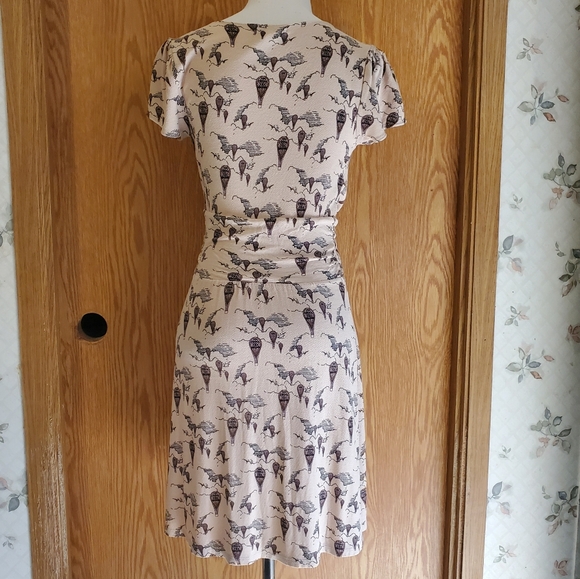 Anthropologie Leifnotes up and away hot air balloon print viscose crepe … - Picture 9 of 13